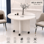 Muticolor Stylish MDF wooden moveable Dining Table , Medium size Moveable home dinner table,  Scandinavian Style breakfast table, 5 seater table for home and restaurants