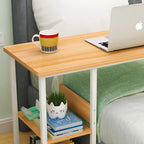 Multifunctional  Laptop Bedside Table with Book Rack – Mobile & Study or bedside eating  movable Desk table, Iron wood elegant quality table for bedside use, lifelong durable quality table
