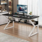Multicolor Stylish K-Shape Computer Desk , Multipurpose Home Office, Study and Gaming Table, Workstation and Bank tables, MDF High finishing Patex wood and Metal frame powder coated material