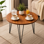 Modern Round Coffee Table, Luxury Style , guest serving drinks table, small eating table, small 2-4 person table, living room table, office use  table, small cafe table, Coffee table for home, 2 FT DIAMETER  rounded with 22 inch height,