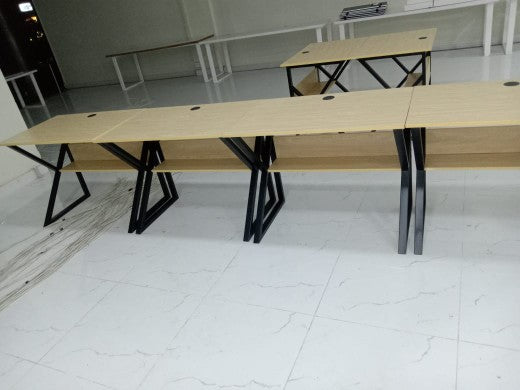 Multicolor Stylish K-Shape Computer Desk , Multipurpose Home Office, Study and Gaming Table, Workstation and Bank tables, MDF High finishing Patex wood and Metal frame powder coated material