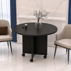 Muticolor Stylish MDF wooden moveable Dining Table , Medium size Moveable home dinner table,  Scandinavian Style breakfast table, 5 seater table for home and restaurants