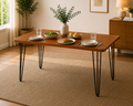 Multi-color regular use Home medium dinner table, rectangular shape Cafe and restuarant dining table, 5 person seating table , Office dinner table