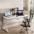 Multicolor Stylish K-Shape Computer Desk , Multipurpose Home Office, Study and Gaming Table, Workstation and Bank tables, MDF wood and Metal frame powder coated material