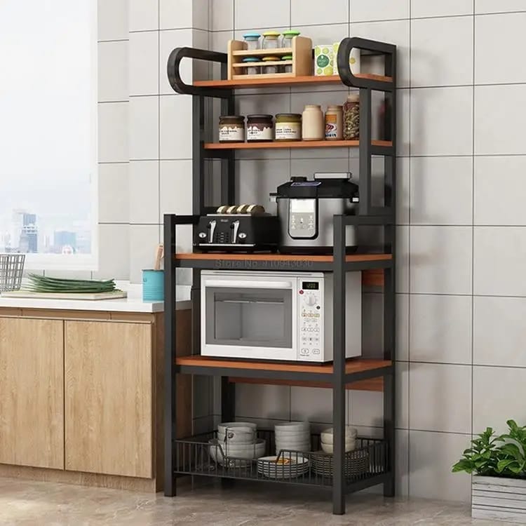 Multipurpose kitchen 5 shelving HEAVY-DUTY kitchen rack , Microwave and oven stand RACK ,Rice cooker storage rack, Kitchen dishes storage rack