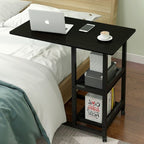 Multifunctional  Laptop Bedside Table with Book Rack – Mobile & Study or bedside eating  movable Desk table, Iron wood elegant quality table for bedside use, lifelong durable quality table