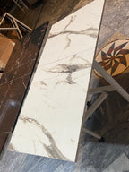 Modern Marble-Finish Wood Folding Dining Table, Foldable kitchen table for daily use, Dining table for homes, restaurants and office ,stylish dining table for small dining area, dining table for studio apartment