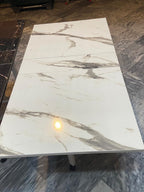Modern Marble-Finish Wood Folding Dining Table, Foldable kitchen table for daily use, Dining table for homes, restaurants and office ,stylish dining table for small dining area, dining table for studio apartment