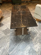 Modern Marble-Finish Wood Folding Dining Table, Foldable kitchen table for daily use, Dining table for homes, restaurants and office ,stylish dining table for small dining area, dining table for studio apartment