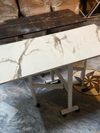 Modern Marble-Finish Wood Folding Dining Table, Foldable kitchen table for daily use, Dining table for homes, restaurants and office ,stylish dining table for small dining area, dining table for studio apartment