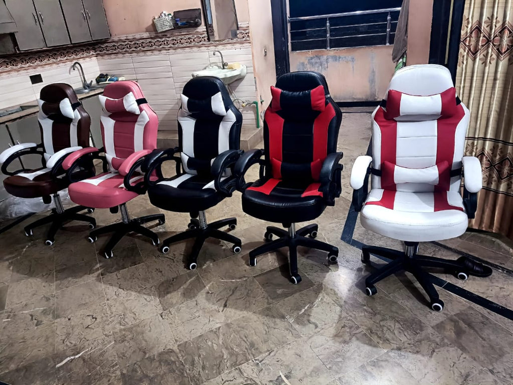 Premium High Back Executive Gaming Chair , Ergonomic Office Chair with Headrest & Lumbar Support , Padded Armrests, Rolling Computer Chair