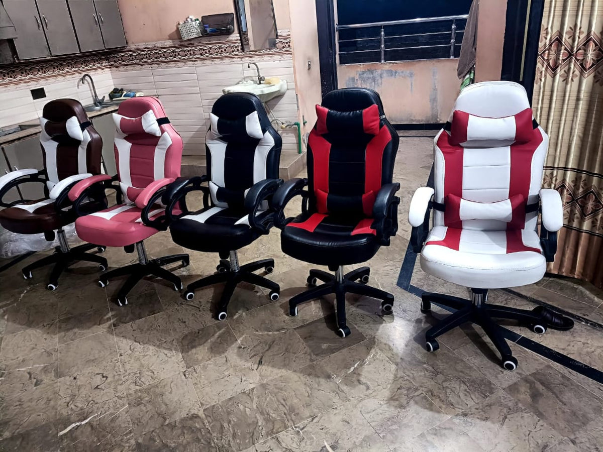Premium High Back Executive Gaming Chair , Ergonomic Office Chair with Headrest & Lumbar Support , Padded Armrests, Rolling Computer Chair
