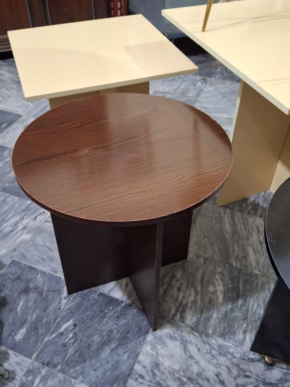 Multicolor functional Home table, Small dining table, Kitchen eating table, Coffee table, lounge small centre table, tea table, Multicolor tables, Round and square shape tables in MDF lamination wood sheet,