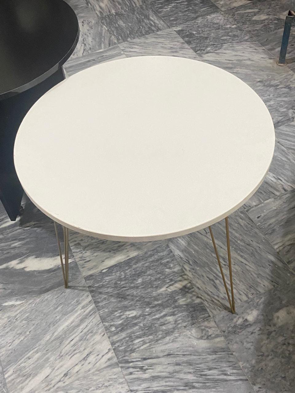 Modern Round Coffee Table, Luxury Style , guest serving drinks table, small eating table, small 2-4 person table, living room table, office use  table, small cafe table, Coffee table for home, 2 FT DIAMETER  rounded with 22 inch height,