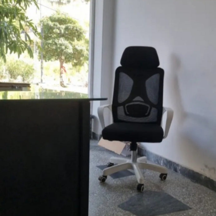 Ergonomic Mesh Office Chair, Executive Computer and Laptop use chair , Meshback chair with height adjustment and movement quality, Imported Study and gaming use chair,  Mesh Office Chair with Lumbar Support & Head Cushion
