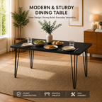 Multi-color regular use Home medium dinner table, rectangular shape Cafe and restuarant dining table, 5 person seating table , Office dinner table
