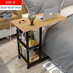 Multifunctional  Laptop Bedside Table with Book Rack – Mobile & Study or bedside eating  movable Desk table, Iron wood elegant quality table for bedside use, lifelong durable quality table