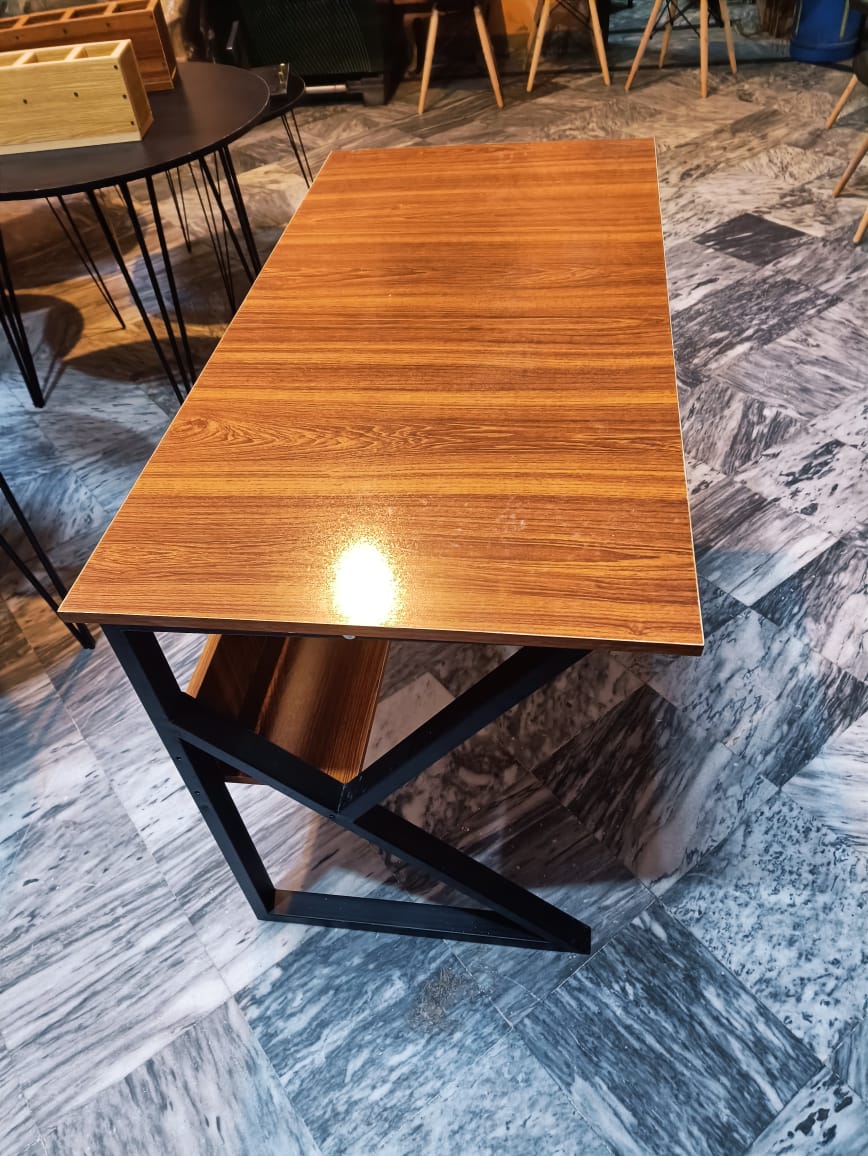 Multicolor Stylish K-Shape Computer Desk , Multipurpose Home Office, Study and Gaming Table, Workstation and Bank tables, MDF wood and Metal frame powder coated material